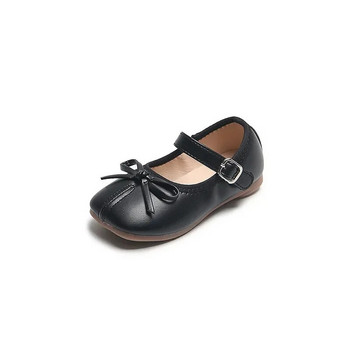 Модни обувки Mary Janes за бебешки обувки Butterfly Girls Flats Меки изпепелени обувки за деца, момичета PU кожени обувки