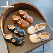 2023 Cipele za djevojčice Basic Mary Janes Dječje cipele Ravne cipele Za malu djecu Nesklizajuće ležerne cipele za djecu Kožne cipele Crne