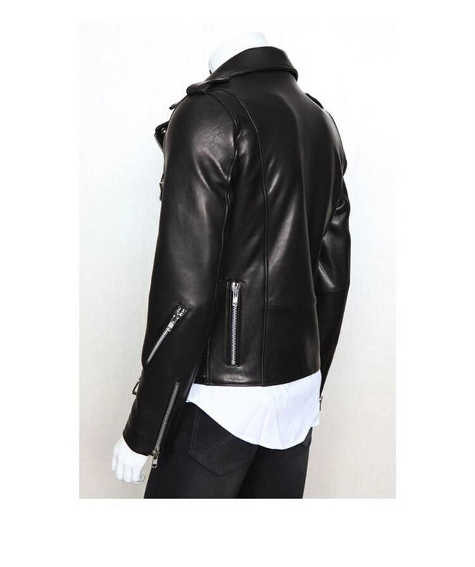 Kevadine sügis jahe must pehme kunstnahast jakk paljude tõmblukuga meeste pikkade varrukatega vöö Suures suuruses ülerõivad