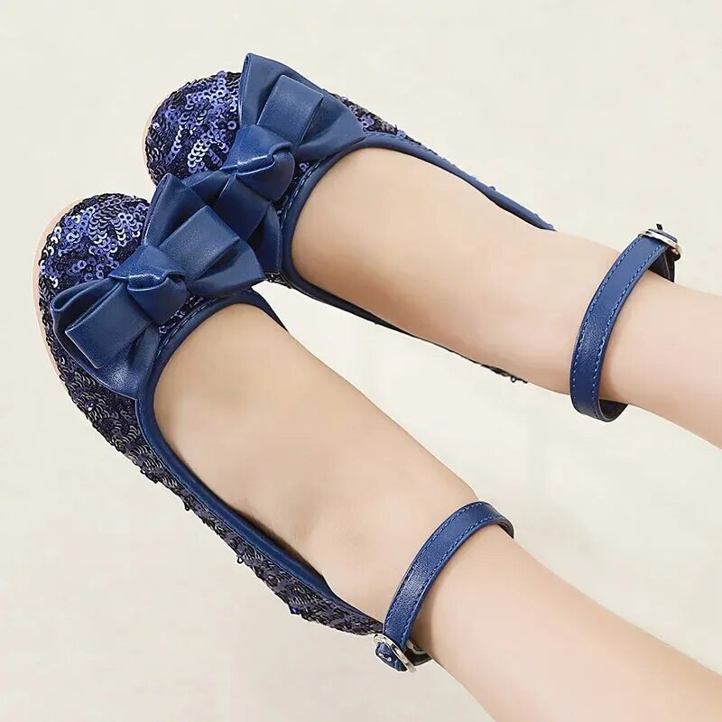 Pantofi Copii Fete Printesa Piele Strălucitoare Baby Dance Roșu Etichetă Haine Fete Mici Performanță Pantofi Talpa Moale