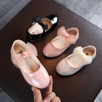 Детски кожени обувки за момичета Shining Shell Princess Shoes за бебешко парти Сватба Детски дантелени панделки Пролетни летни рокли Обувки F03111