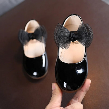 Παιδικά δερμάτινα παπούτσια για κορίτσια Shining Shell Princess Shoes for Baby Party Wedding Παιδικά Δαντέλα Φιόγκος Ανοιξιάτικα καλοκαιρινά παπούτσια φορέματος F03111