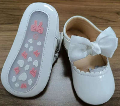 KIDSUN Cipele za bebe, novorođenčad, princeza, PU cipele za malu djecu, mašna, gumeni potplat, protuklizne cipele za prve hodalice 0-18M