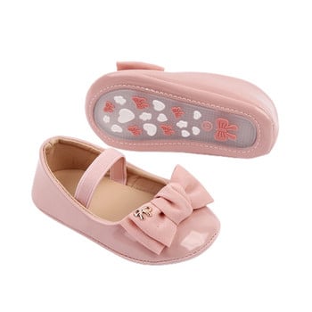 Νήπιο νεογέννητο κοριτσάκι Mary Jane Flats, Αντιολισθητική σόλα PU Δερμάτινο φόρεμα Παπούτσια Bowknot Princess Shoes 0-18M