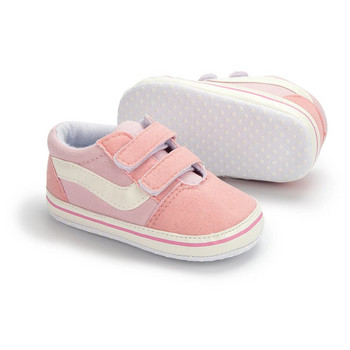 KIDSUN Платнени обувки за новородено бебе Противоплъзгащи се меки маратонки за момче, момиче Ежедневни многоцветни обувки за първи прохождащи бебета за бебешко креватче