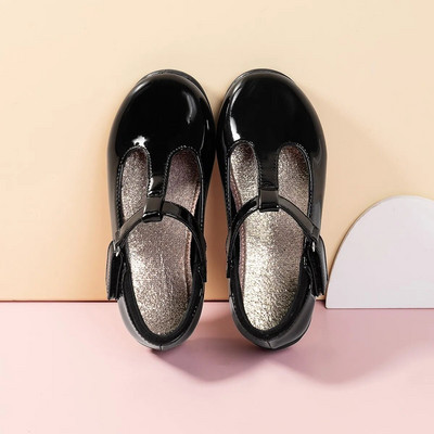 Školske cipele za djevojčice Crne dječje modne kožne cipele Mekane sjajne mat klasične cipele za malu djecu Dječje cipele s plitkim mokasinkama 2023.