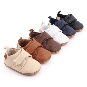 Ma&baby 0-18M Обувки за новородено бебе, момче, момиче Ежедневни обувки от изкуствена кожа Първи проходилки Неплъзгащи се обувки за малко дете
