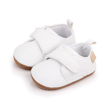Ma&baby 0-18M Обувки за новородено бебе, момче, момиче Ежедневни обувки от изкуствена кожа Първи проходилки Неплъзгащи се обувки за малко дете