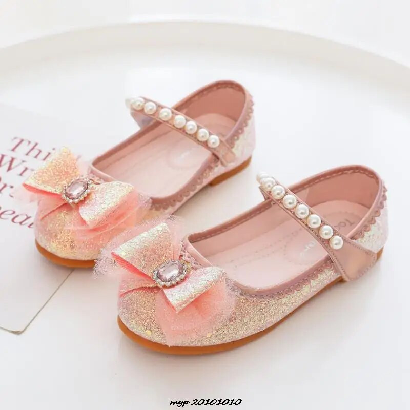 Dječje kožne cipele za djevojčice Dječje cipele za djevojčice Princess s mašnom Princess cipele sa šljokicama Ravne plesne cipele za djevojčice Pink Green
