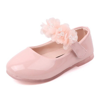 2023 Βρεφικά παπούτσια περπάτημα για κοριτσάκια Παιδικά PU δέρμα Big Flower Summer Princess Αντιολισθητικά Παπούτσια Γαμήλια πάρτι Βρεφικά παπούτσια χορού