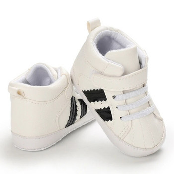 Бели бебешки обувки Ежедневни обувки за момчета и момичета Обувки с меко дъно Маратонки за свеж комфорт Мода Първи проходилки