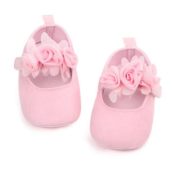 2023 Нови сладки флорални бебешки обувки за новородено, малко дете Обувки за принцеса, мека подметка Prewalker Противоплъзгащи се бебешки обувки 0-18M