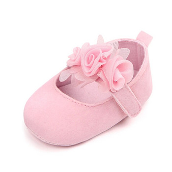 2023 Нови сладки флорални бебешки обувки за новородено, малко дете Обувки за принцеса, мека подметка Prewalker Противоплъзгащи се бебешки обувки 0-18M