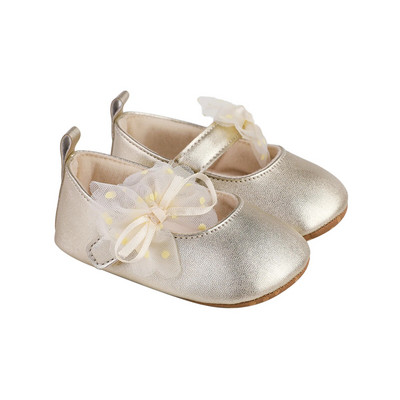 Cipelice za princeze za novorođenčad, djevojčice, sjajne površine s ispisom točkica i mrežastim mašnama, neklizajuće vjenčane papuče, preslatke dječje cipelice