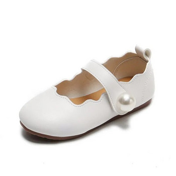 Δερμάτινα παπούτσια για κορίτσια Νέα μόδα Παιδικά παπούτσια χορού Princess Kid Performance Pearl παπούτσια