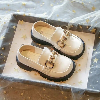 Детски модни мокасини за момичета 2022 г. Пролет и есен Нова мода Меки обувки в стил принцеса Лолита Мокасини Обувки с метална катарама Класически