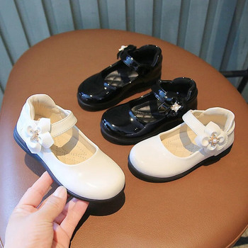 Κοριτσίστικα μαύρα δερμάτινα παπούτσια βρετανικού στυλ μαλακό παιδική μόδα γλυκιά Princess Mary Jane performance νέα 2023 παιδικά παπούτσια με μαλακό πάτο