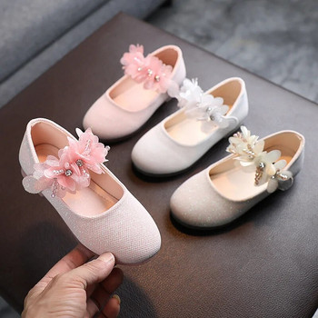 Обувки за момичета Детски сватбени училищни обувки на принцеса Детски летни студентски сандали с цветя с кристали Модни плоски обувки 2023 Нови G26
