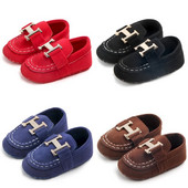 Νεογέννητο μωρό Prewalker για κορίτσια για αγόρια casual παπούτσια βρετανικού στυλ, αντιολισθητική μαλακή σόλα Βρέφος νήπιο Πρώτη βάπτιση 0-18M