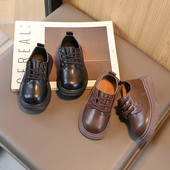 Primavara Copii Pantofi din piele Unisex Ușoare Copii Copii Pantofi casual Eleganti Negru Maro 21-30 Moda Scoala Baieti Fete Pantofi