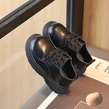 Пролетни детски кожени обувки унисекс леки детски ежедневни обувки елегантни черни кафяви 21-30 модни училищни обувки за момчета и момичета