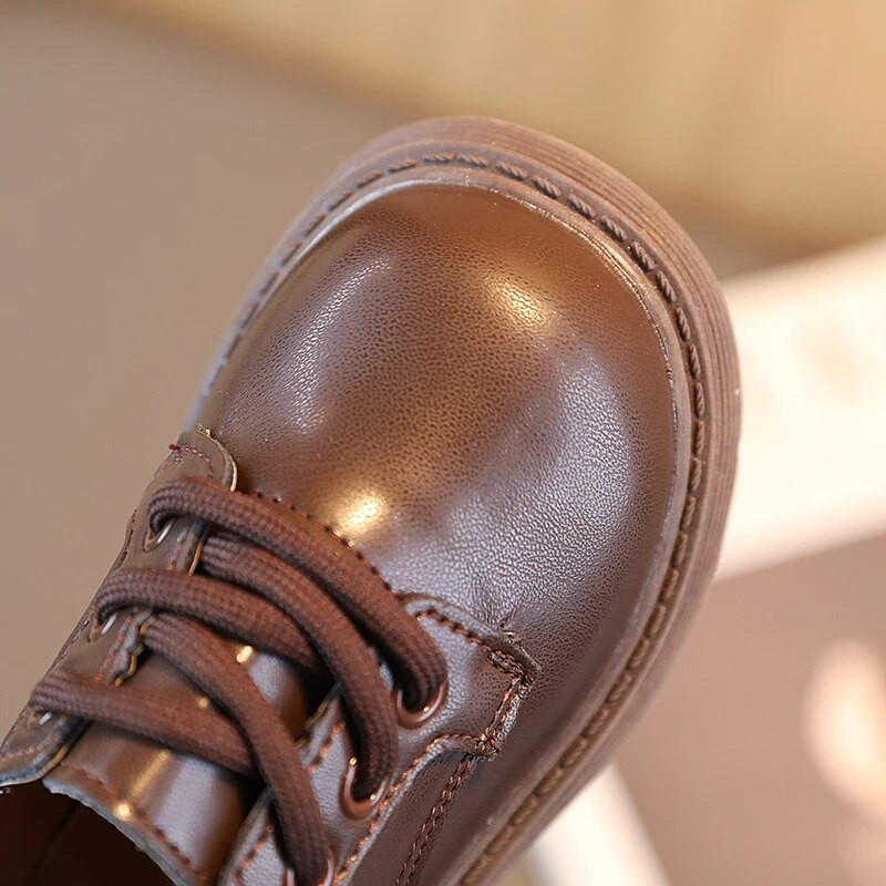 Primavara Copii Pantofi din piele Unisex Ușoare Copii Copii Pantofi casual Eleganti Negru Maro 21-30 Moda Scoala Baieti Fete Pantofi