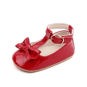 Сладки бебешки лачени обувки First Walker Shoes for Girl 2024 Фестивал за новородени, пролет, есен, рокля на принцеса, неплъзгащи се обувки