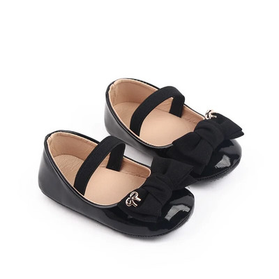 Újszülött baba lányok cipők PU bőr csecsemő nagy masni hercegnő első sétálók puha talpú csúszásmentes lábbeli esküvői parti babacipők