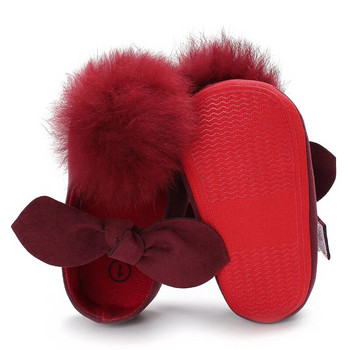 2023 Нови червени радостни бебешки обувки за принцеса Мека платнена подметка Обувки за ходене против плъзгане