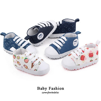 1 ζευγάρια Lytwtw\'s Spring Autumn Cute Cartoon Φράουλα Παγωτό Μουστάκι Αθλητικά Βρεφικά Παπούτσια για νήπια Μαλακή σόλα Baby First Walkers