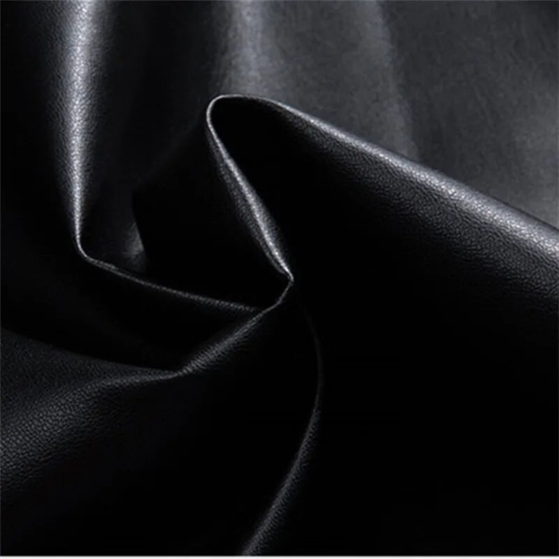 Pu kožna jakna Muška crna umjetna motociklistička biciklistička antilop gornja odjeća Modne bomber jakne Muški moto kaput s patentnim zatvaračem s ovratnikom