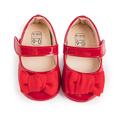 2023 Nove cipele za bebe 0-18 mjeseci Novorođene djevojčice Princess PU cipele za malu djecu Bow Decor Gumeni potplat Protuklizne prve cipele za hodanje