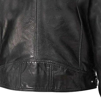 Мъжко яке Ежедневно зимно топло горно палто Удебеляващо палто Връхни дрехи Горна блуза Мотоциклетни мъжки палта от естествена кожа за мотоциклети Ветровка