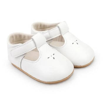 Tregren 0-18M Обувки за принцеса за новородено момиченце Детски нехлъзгащи се плоски PU гумени обувки за креватче First Walkers