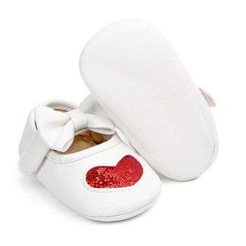 0-18 μηνών Βρεφικά παπούτσια Princess Sequins Heart PU Δερμάτινα Νεογέννητα Κοριτσίστικα Παπούτσια Νηπιού Μαλακή Αντιολισθητική Σόλα First Walkers Βρέφος
