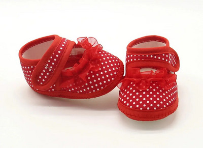 Nou-născut Baby Dot Dantela Fete Soft Talpă Prewalker Pantofi Bebeluși Dot Dantela Fete Soft Talpa Prewalker Calzi Casual Flats Pantofi