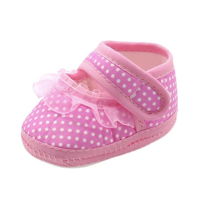 Nou-născut Baby Dot Dantela Fete Soft Talpă Prewalker Pantofi Bebeluși Dot Dantela Fete Soft Talpa Prewalker Calzi Casual Flats Pantofi