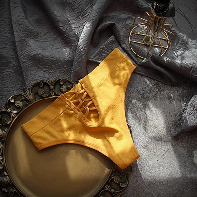 VDOGRIR Chiloți sexy din bumbac pentru femei Lenjerie de corp Slip fără sudură Slip pentru femei cu talie joasă Tanga solidă Lenjerie confortabilă G-String