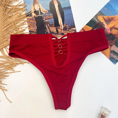 VDOGRIR Chiloți sexy din bumbac pentru femei Lenjerie de corp Slip fără sudură Slip pentru femei cu talie joasă Tanga solidă Lenjerie confortabilă G-String