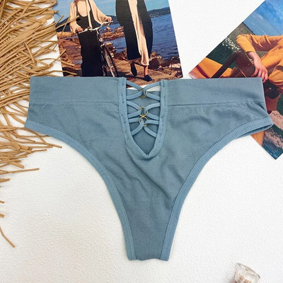 VDOGRIR Chiloți sexy din bumbac pentru femei Lenjerie de corp Slip fără sudură Slip pentru femei cu talie joasă Tanga solidă Lenjerie confortabilă G-String