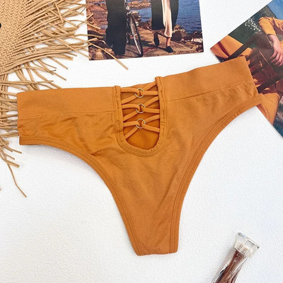 VDOGRIR Chiloți sexy din bumbac pentru femei Lenjerie de corp Slip fără sudură Slip pentru femei cu talie joasă Tanga solidă Lenjerie confortabilă G-String