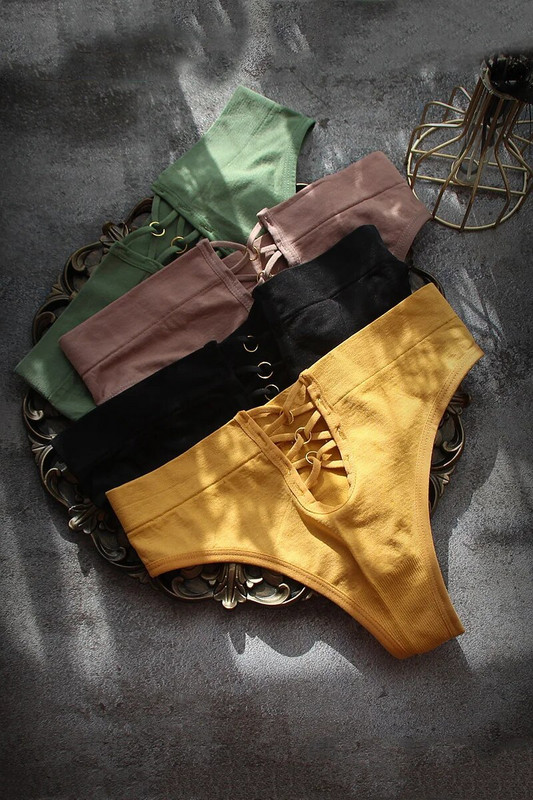 VDOGRIR Chiloți sexy din bumbac pentru femei Lenjerie de corp Slip fără sudură Slip pentru femei cu talie joasă Tanga solidă Lenjerie confortabilă G-String