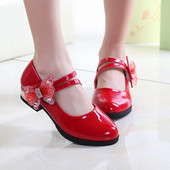 Fundita de moda Cristal Fetite Pantofi din piele lacuita Copii Printesa Rochie de petrecere Nunta Pantofi de scoala 4 5 6 7 8 9 10 11 12 13 Ani