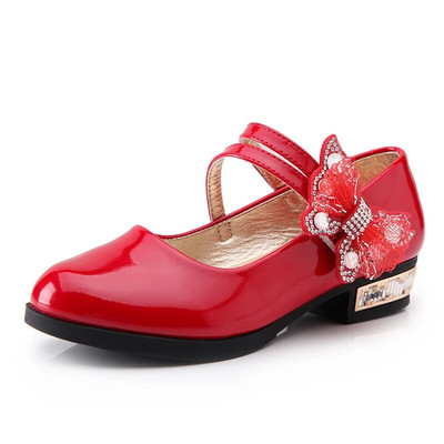 Fundita de moda Cristal Fetite Pantofi din piele lacuita Copii Printesa Rochie de petrecere Nunta Pantofi de scoala 4 5 6 7 8 9 10 11 12 13 Ani