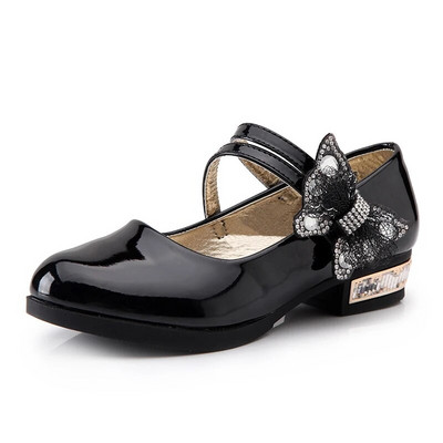 Fundita de moda Cristal Fetite Pantofi din piele lacuita Copii Printesa Rochie de petrecere Nunta Pantofi de scoala 4 5 6 7 8 9 10 11 12 13 Ani