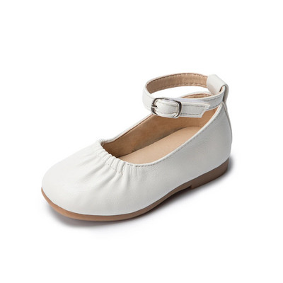 Vaikiški Batai Lanko dekoras Mary Jane Flats Pu Neslidūs Princesės Vienspalviai Maži Baby Girls Pu Batai