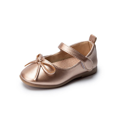 Vaikiški Batai Lanko dekoras Mary Jane Flats Pu Neslidūs Princesės Vienspalviai Maži Baby Girls Pu Batai