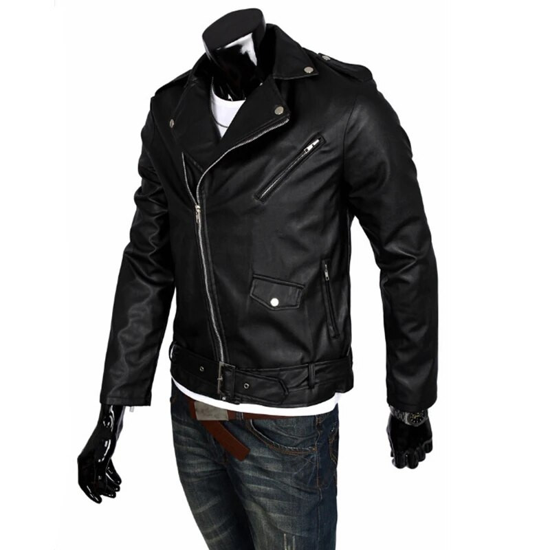 The Walking Dead Negan Cosplay Jacket Punk Men Jachetă din piele PU Motocicletă Fashion Slim Fit haină din piele
