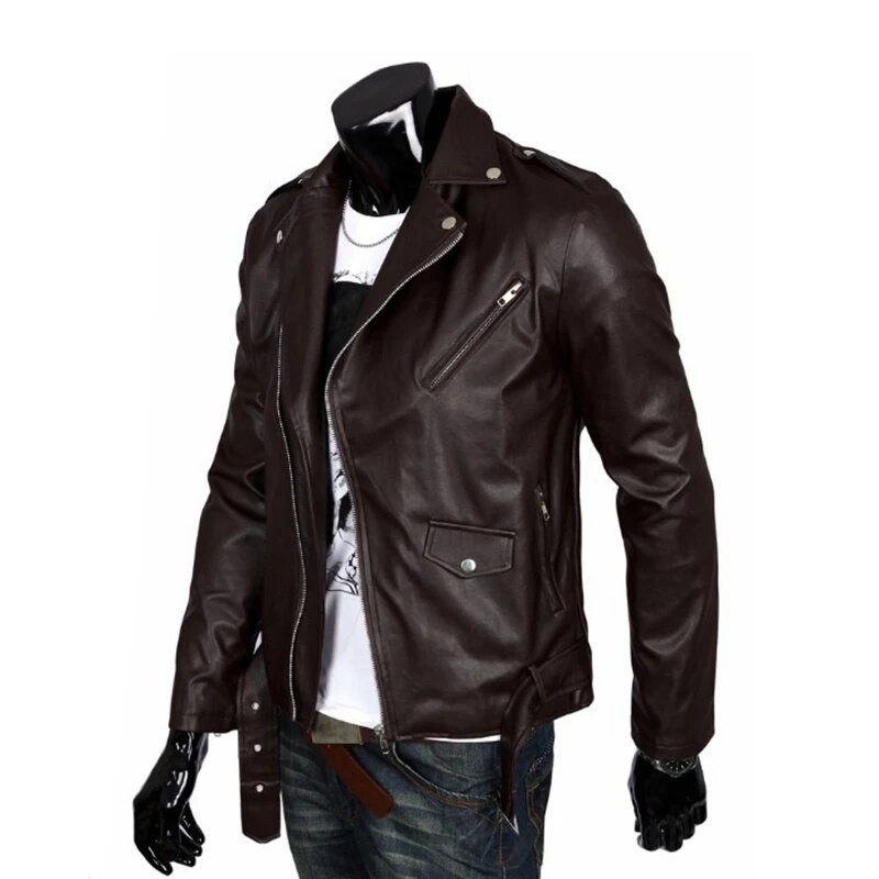The Walking Dead Negan Cosplay Jacket Punk Men Jachetă din piele PU Motocicletă Fashion Slim Fit haină din piele