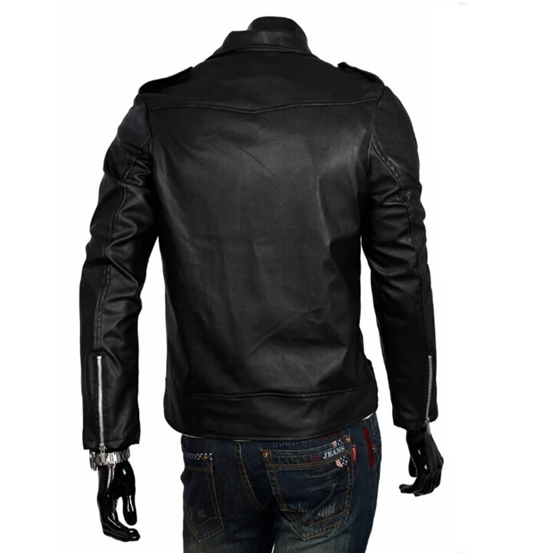 The Walking Dead Negan Cosplay Jacket Punk Men Jachetă din piele PU Motocicletă Fashion Slim Fit haină din piele